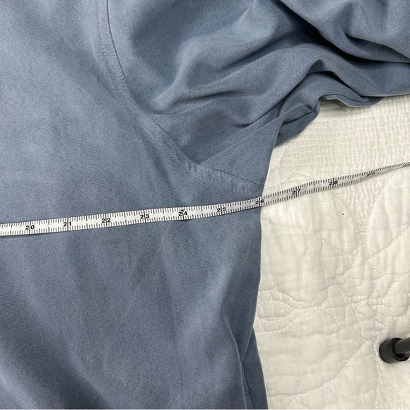 Vintage-Women’s XL WEATHERPROOF Garment Co Wedgwood Blue Faux Suede Pullover - Picture 5 of 9